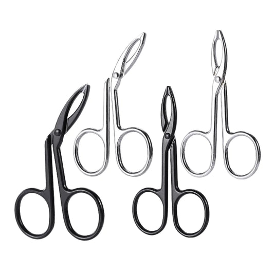 4 Pcs Tweezers Scissors Stainless Steel Eyebrow Clip Women's